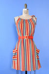 Rainbow Stripe Terry Minidress XS-M