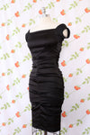 Y2K Caché Black Ruched Bodycon Dress XS/S