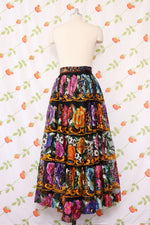 Embroidered Chiapas Tulle Skirt L