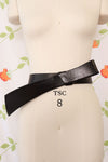 Claude Montana Black Leather Bow Belt