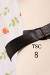 Claude Montana Black Leather Bow Belt