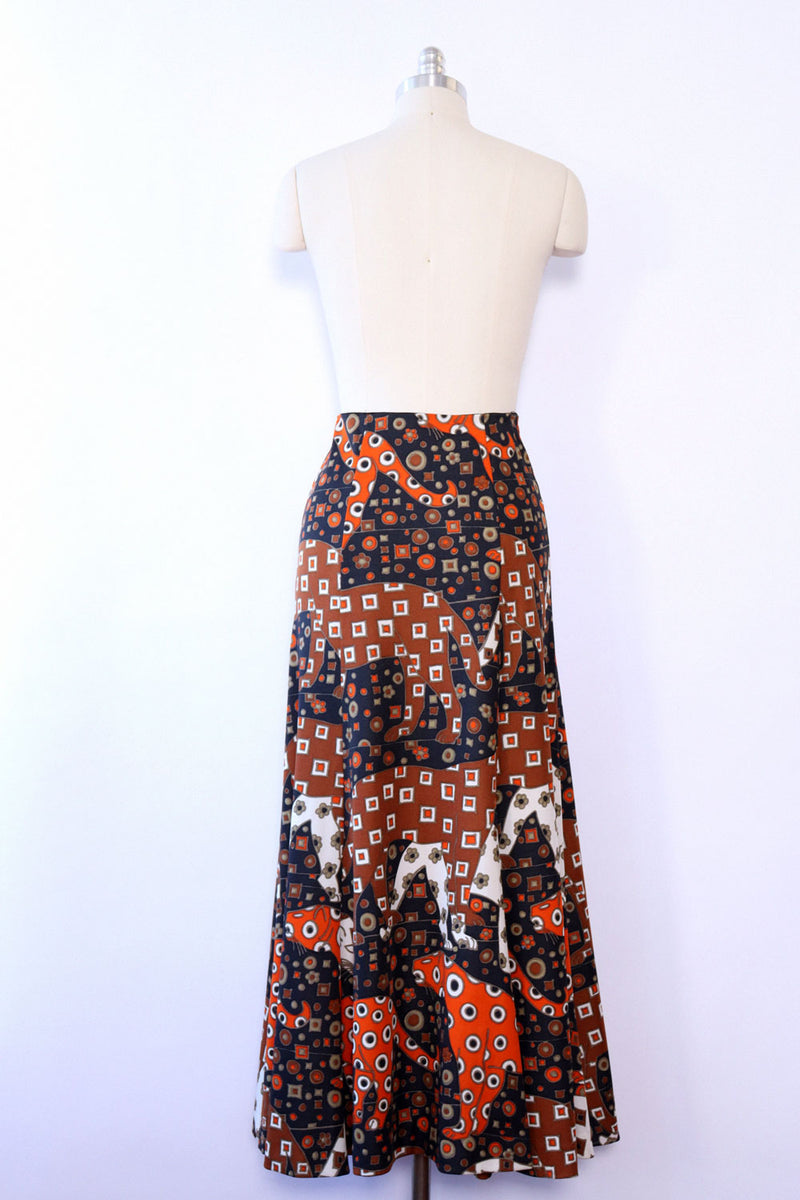 Graphic Geometric Jaguar Print Maxi XS/S