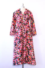 Technicolor Floral Quilted House Dress M/L