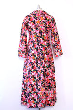 Technicolor Floral Quilted House Dress M/L