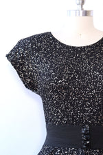 Silver Splatter Peplum Dress S/M