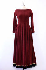 Jesus Del Pozo Full Sweep Velour Dress M