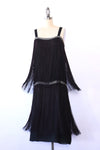 Night Sky Fringed Flapper Dress M