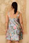 Heavenly Blue Floral Slip Dress L