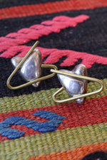 Sterling Atomic Heart Earrings