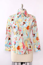 Stephen Burrows' Y2K City Girl Blouse M