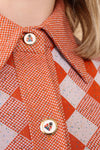 Orange Checkered Leisure Suit S/M