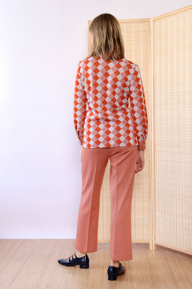 Orange Checkered Leisure Suit S/M