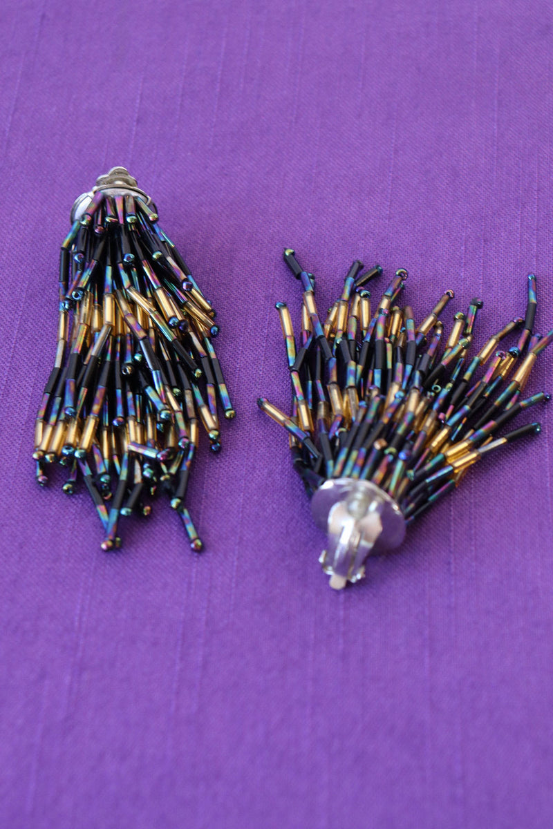 Fireworks Beaded Clip-ons