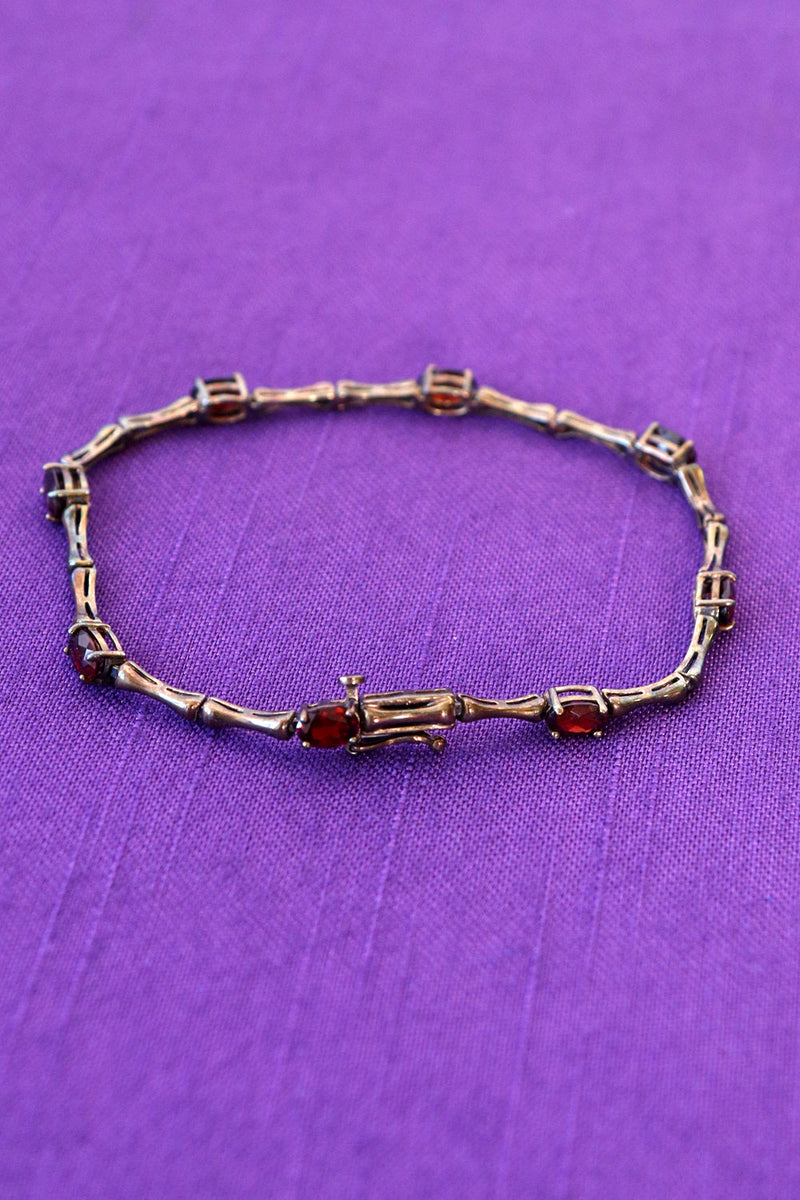 Sterling Garnet Bracelet