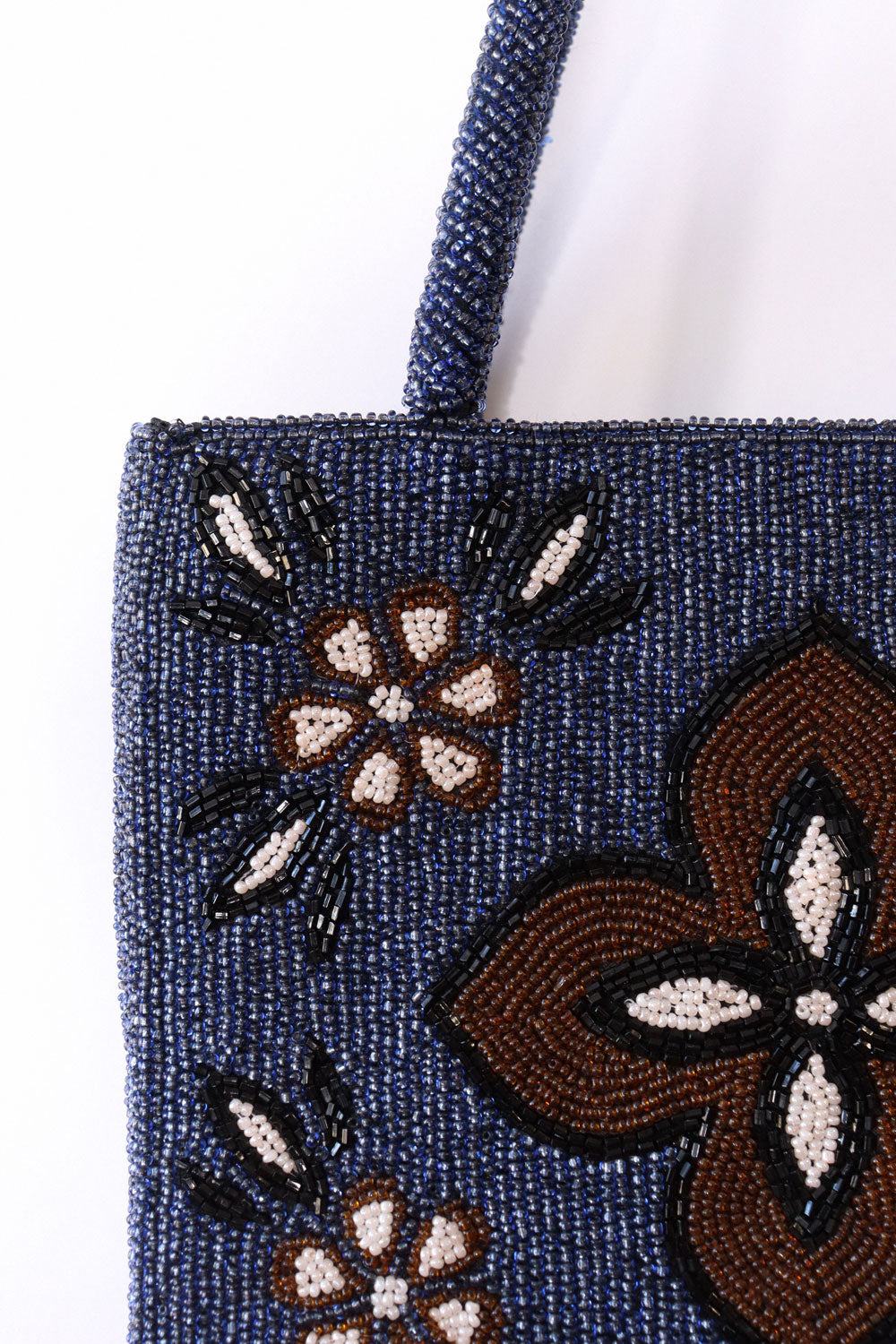 Sapphire and Bronze Beaded Purse