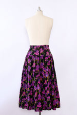 Iris Print Peasant Skirt XS-M