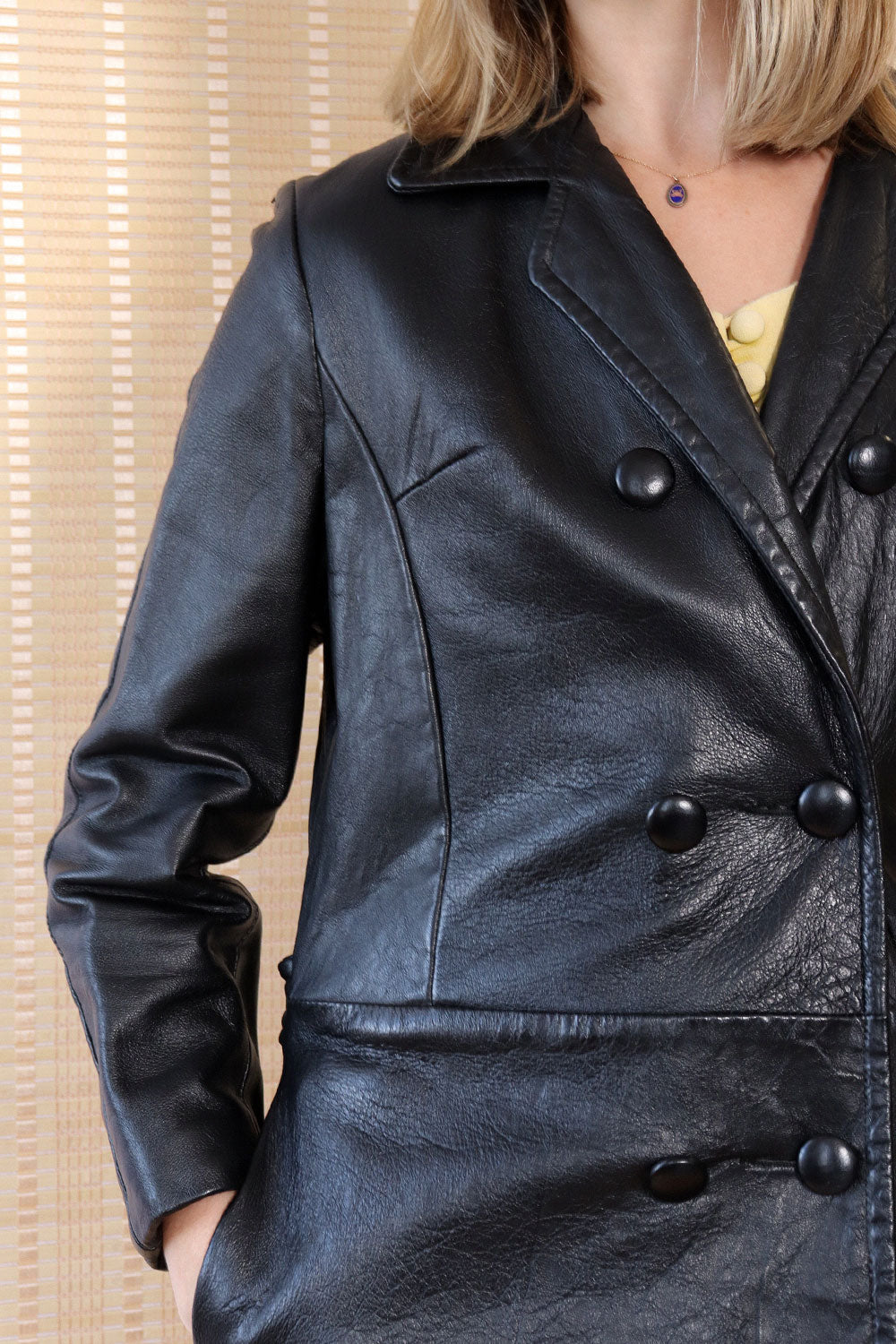 Mod Noir Leather Trench XS/S