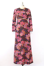 1960s Psychedelic Paisley Maxi XS/S