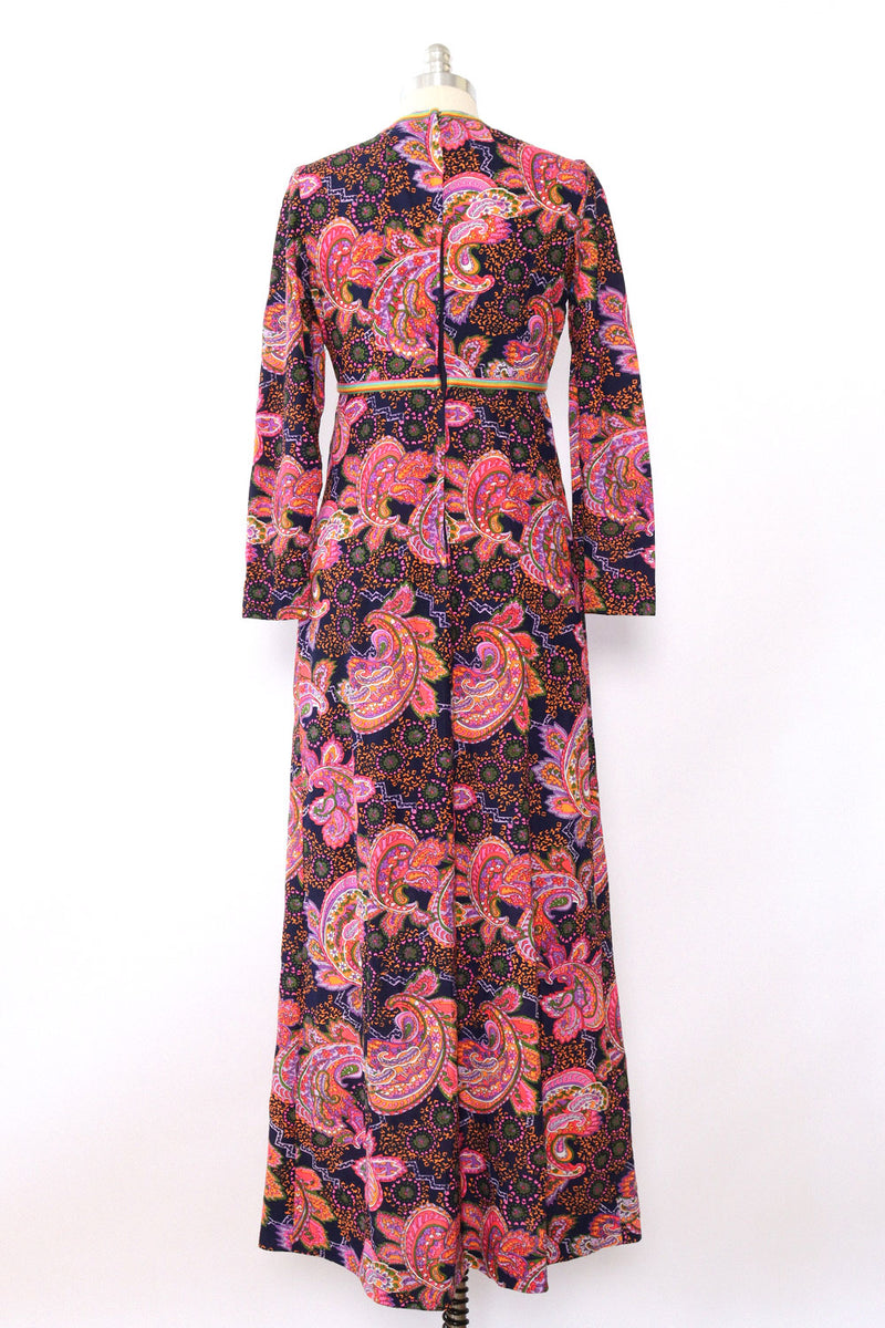 1960s Psychedelic Paisley Maxi XS/S