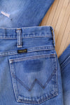 1970s Distressed Denim Wranglers M