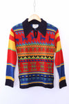 Collage Folksy Collared Sweater M