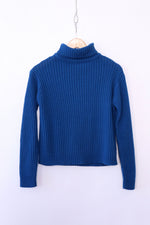 Cobalt Ribbed Turtleneck S-L