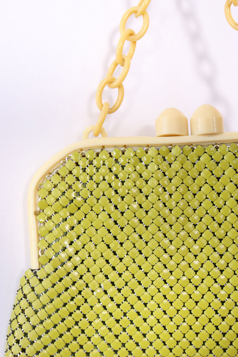 Lime Metal Mesh Purse