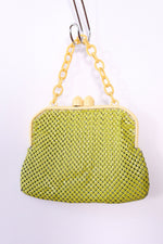 Lime Metal Mesh Purse