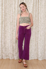 Wrangler Grape Corduroy Flares XS