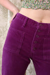 Wrangler Grape Corduroy Flares XS