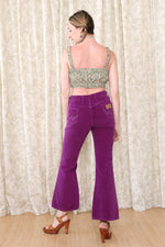 Wrangler Grape Corduroy Flares XS