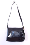 Navy Patent Leather Shoulder Bag