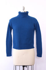 Cobalt Ribbed Turtleneck S-L