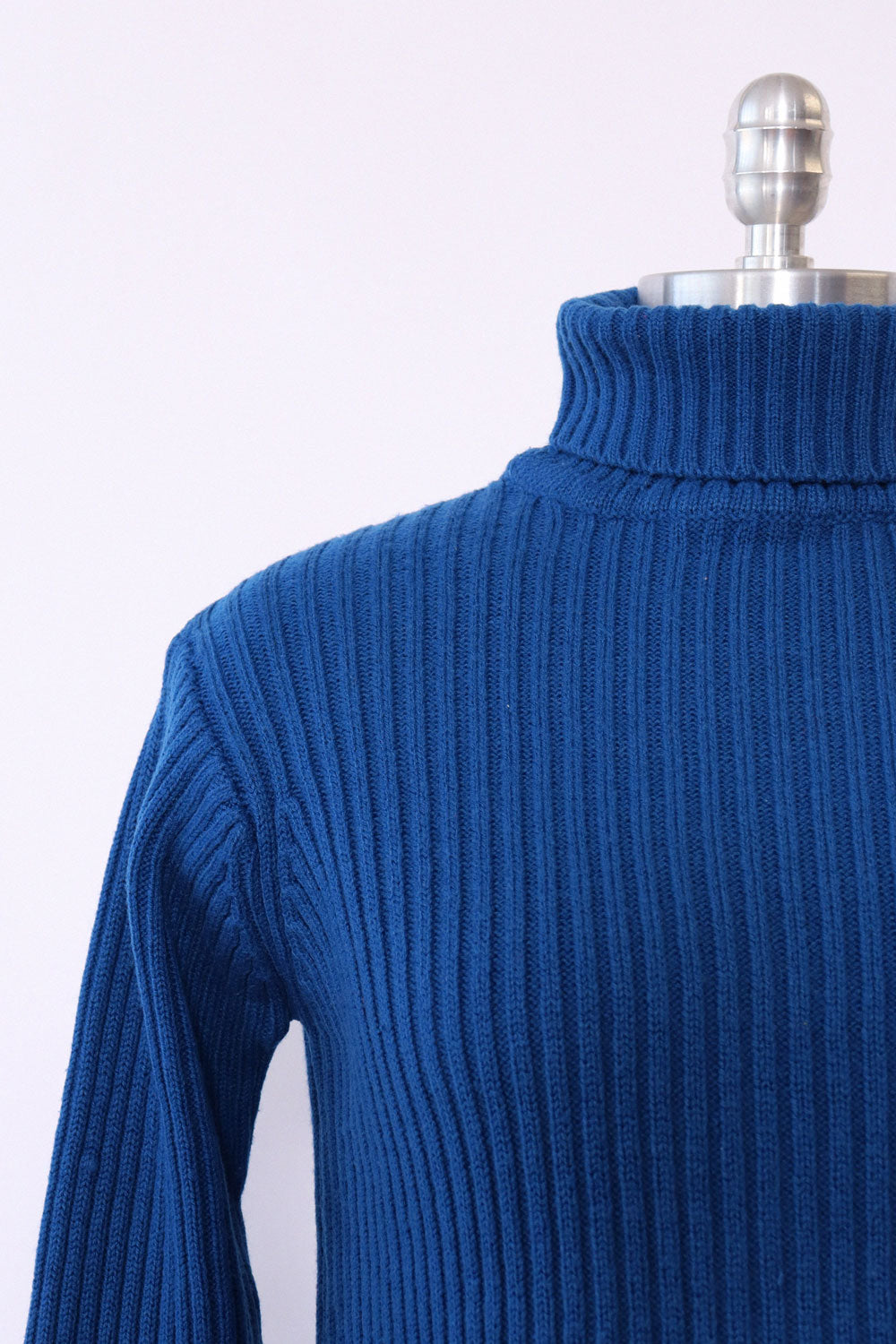 Cobalt Ribbed Turtleneck S-L