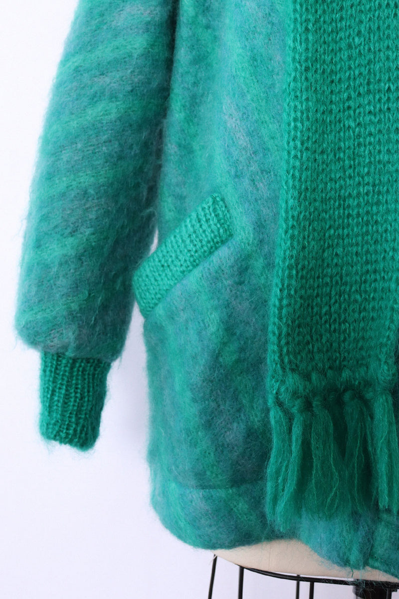 Donegal Fern Green Mohair Jacket S/M