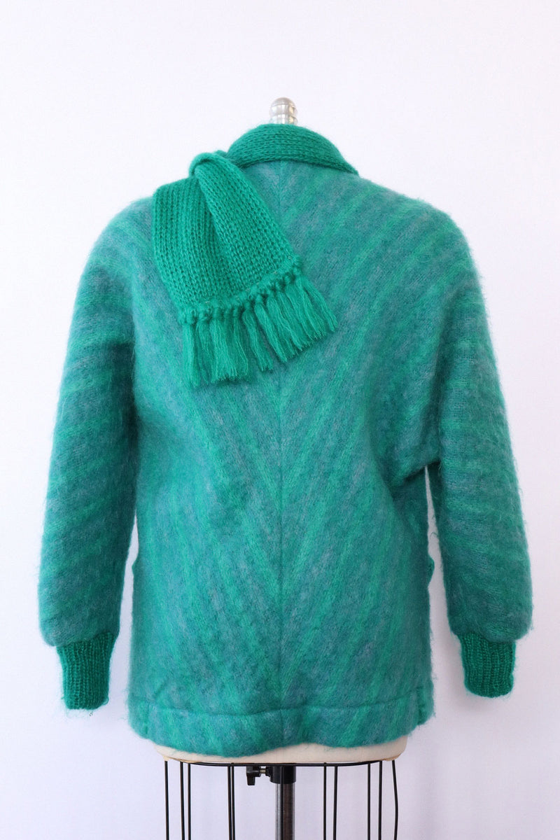 Donegal Fern Green Mohair Jacket S/M