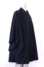 Pop of Red Midnight Blue Cape S-L