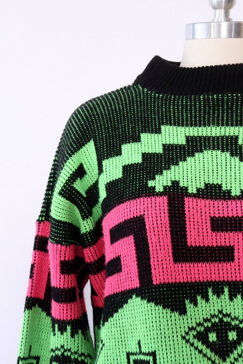 Neon Power Slouchy Sweater M/L