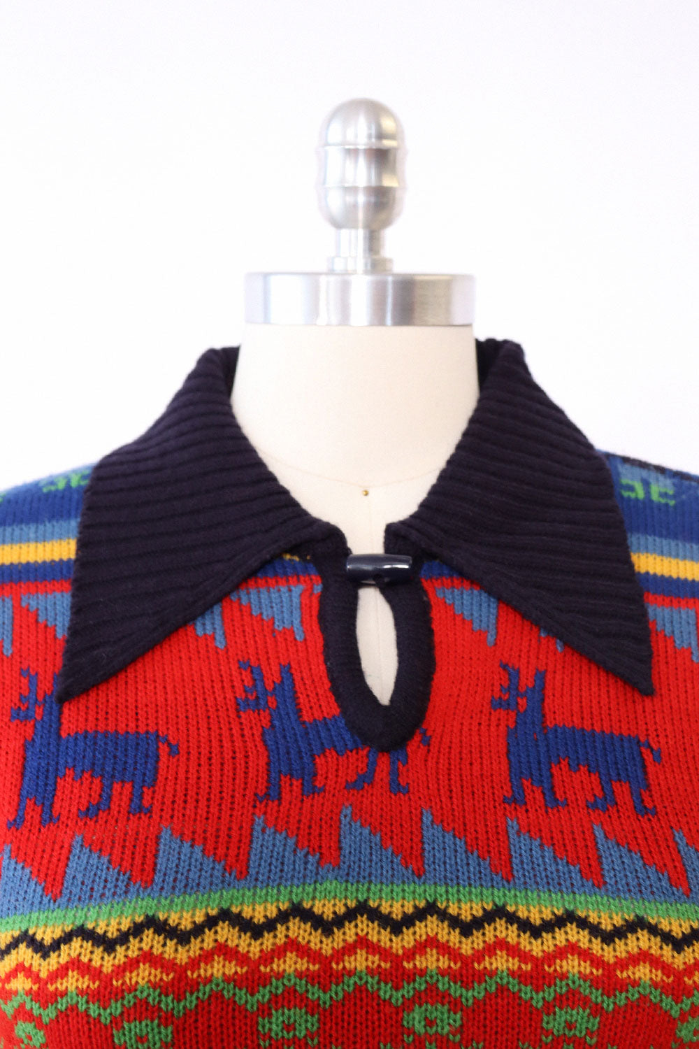 Collage Folksy Collared Sweater M