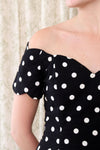 Off Shoulder Polka Dot Party Dress M