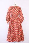 Campy Plaid Cotton Dress w/ Kerchief S