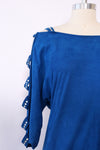 Azure Rhinestone Suede Dress XS-M