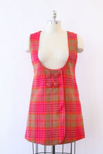 Electric Pink Plaid Mini Jumper M