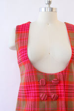 Electric Pink Plaid Mini Jumper M