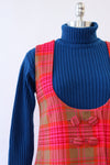 Electric Pink Plaid Mini Jumper M