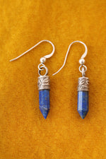 Blue & Silver Obelisk Dangles