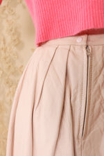 Blush Leather Ballerina Skirt XS