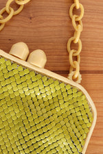 Lime Metal Mesh Purse