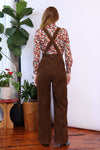 1970s Walnut Corduroy Overalls M/L