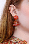 Marbled Amber-esque Clip Dangles